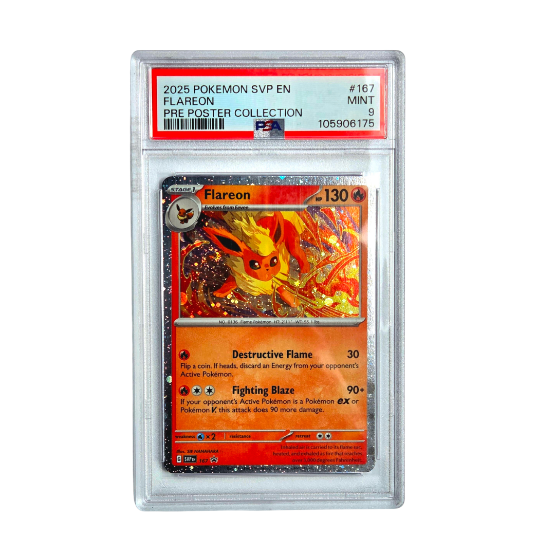2025 Flareon - Prismatic Evolutions Poster Collection Promo- PSA 9