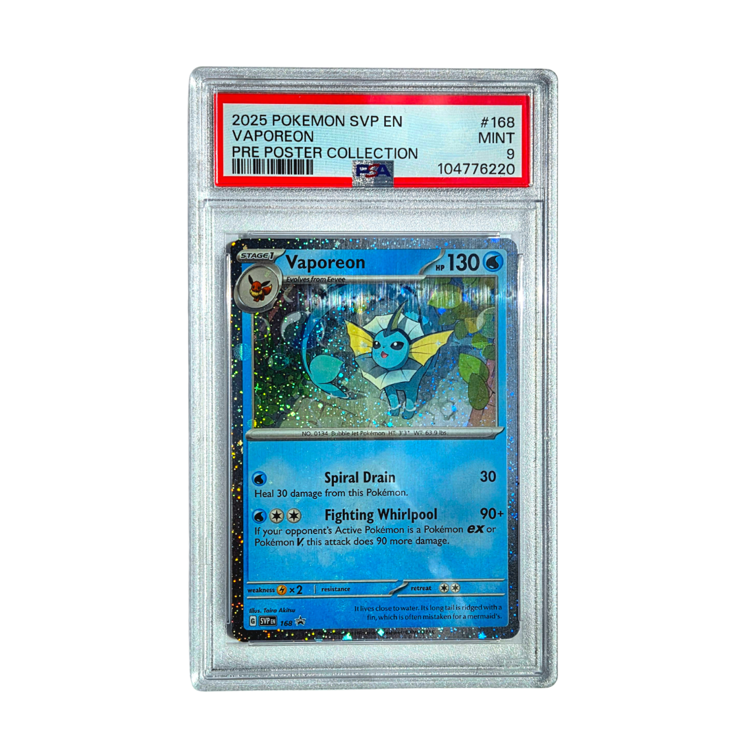 2025 Vaporeon - Prismatic Evolutions Poster Collection Promo- PSA 9