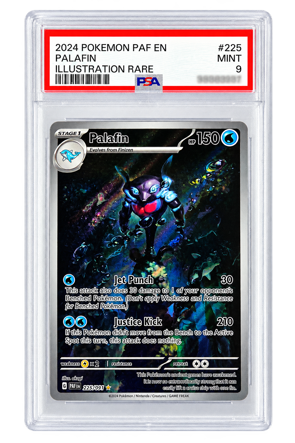 225 Palafin - Paldean Fates - PSA 9
