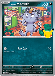 089 Alolan Meowth - 30th Celebration