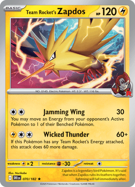 070 Team Rocket's Zapdos - Destined Rivals