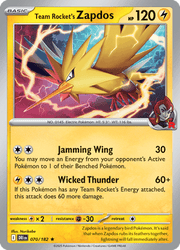 070 Team Rocket's Zapdos - Destined Rivals