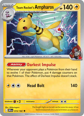 074 Team Rocket's Ampharos - Destined Rivals