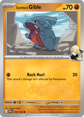 102 Cynthia's Gible - Destined Rivals