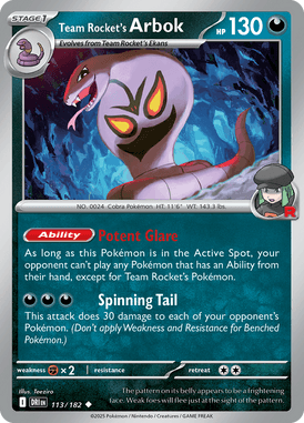 113 Team Rocket's Arbok - Destined Rivals