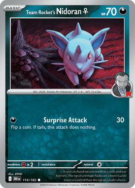 114 Team Rocket's Nidoran♀ - Destined Rivals