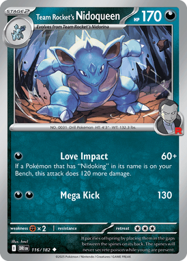 116 Team Rocket's Nidoqueen - Destined Rivals