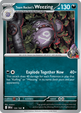 126 Team Rocket's Weezing - Destined Rivals