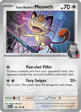 149 Team Rocket's Meowth - Destined Rivals
