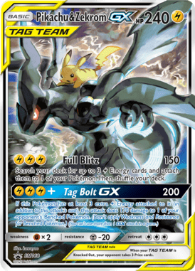 Pikachu & Zekrom-GX – Sun & Moon Promo Card SMP 168
