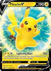 198 Pikachu V - Sword & Shield Promo Cards