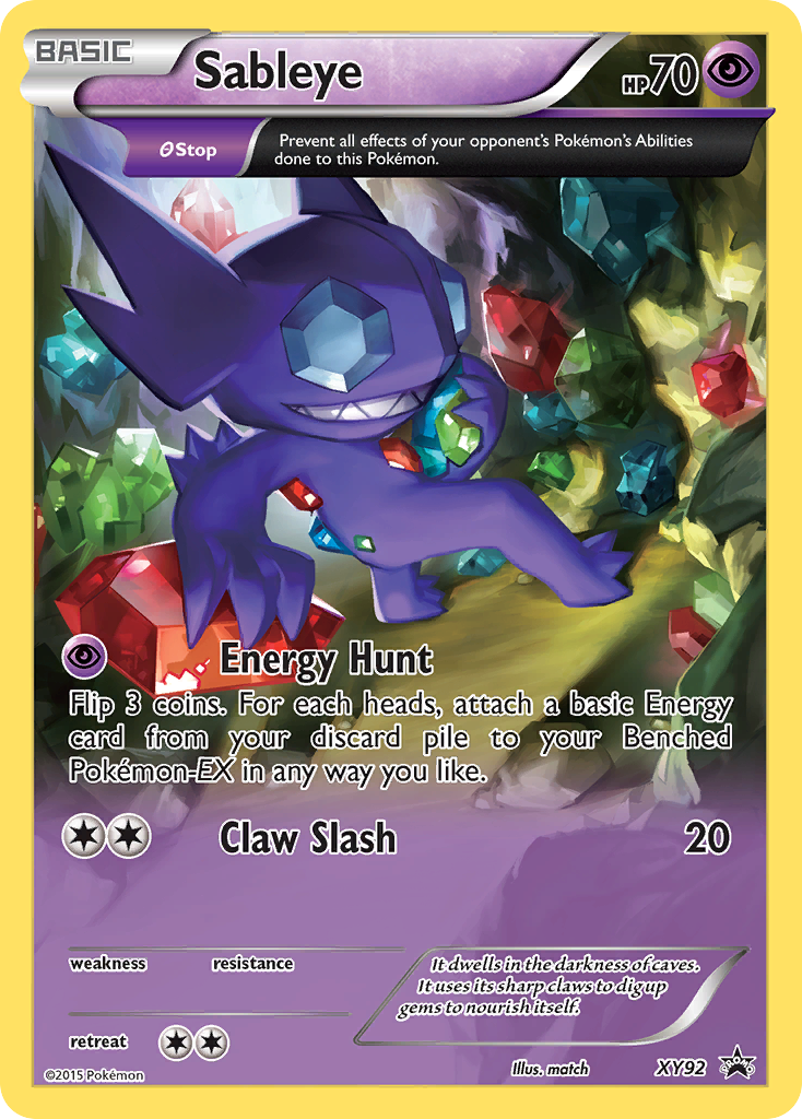 XY92 Sableye - XY Black Star Promos Pokémon card