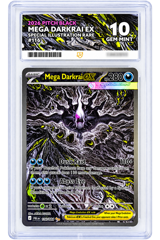 116 Mega Darkrai ex - Pitch Black - ACE 10 (GEM MINT)