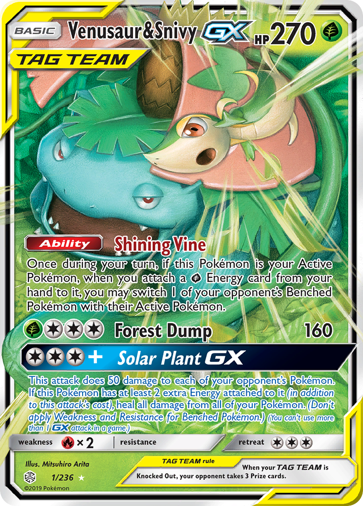 Venusaur & Snivy-GX – Cosmic Eclipse CEC 1