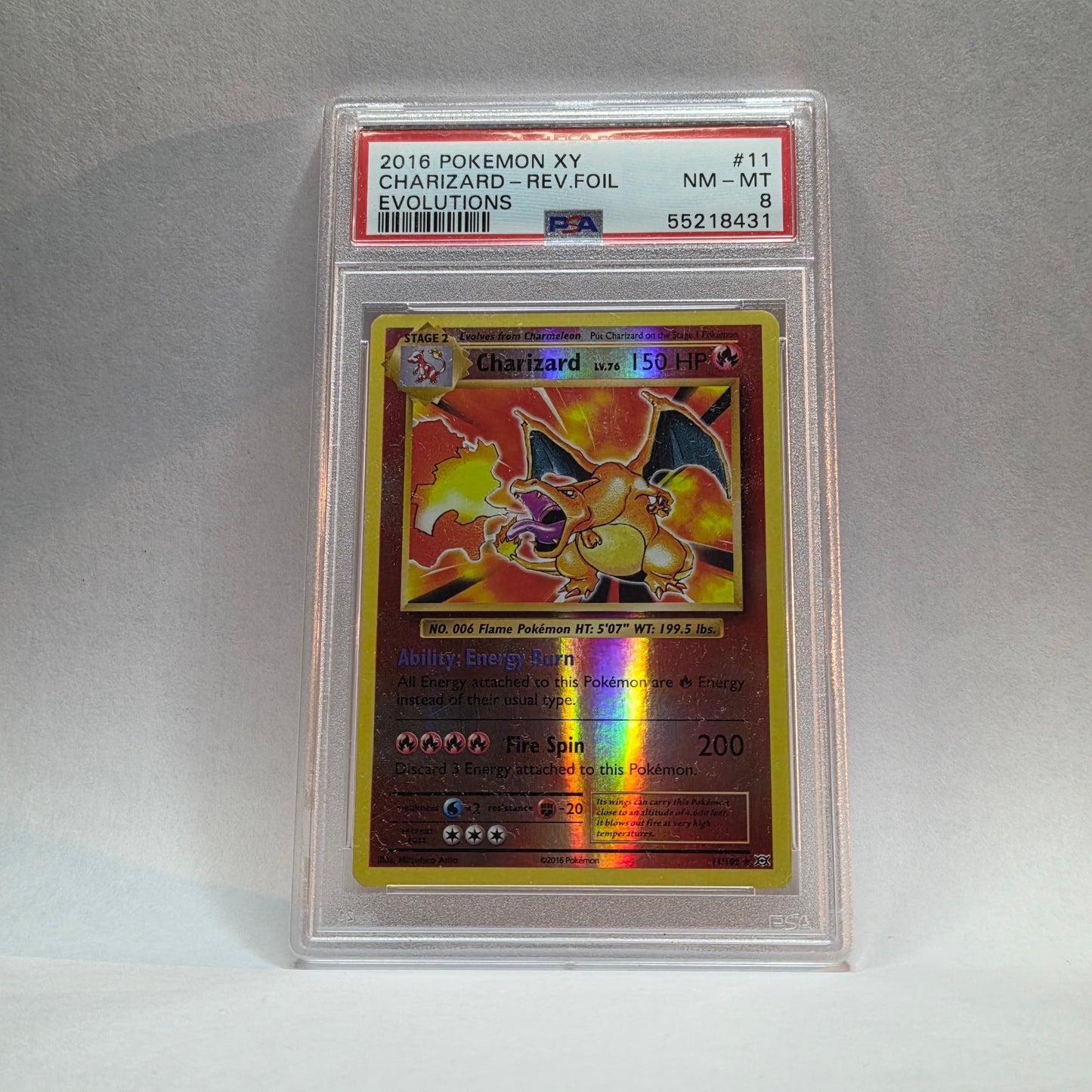 Charizard #11 - Evolutions (PSA Grade 8)