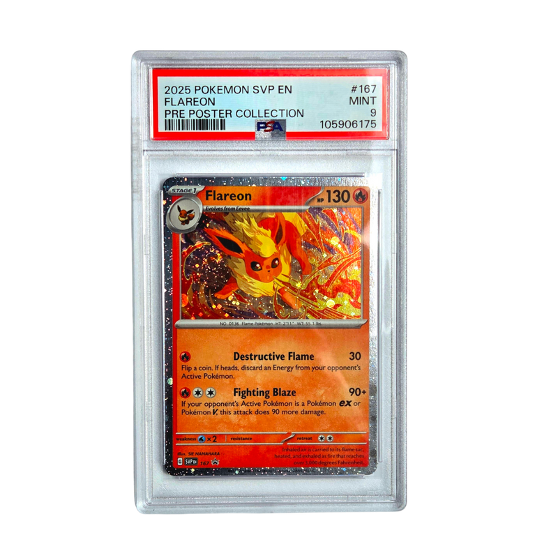 2025 Flareon - Prismatic Evolutions Poster Collection Promo- PSA 9