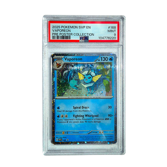 2025 Vaporeon - Prismatic Evolutions Poster Collection Promo- PSA 9