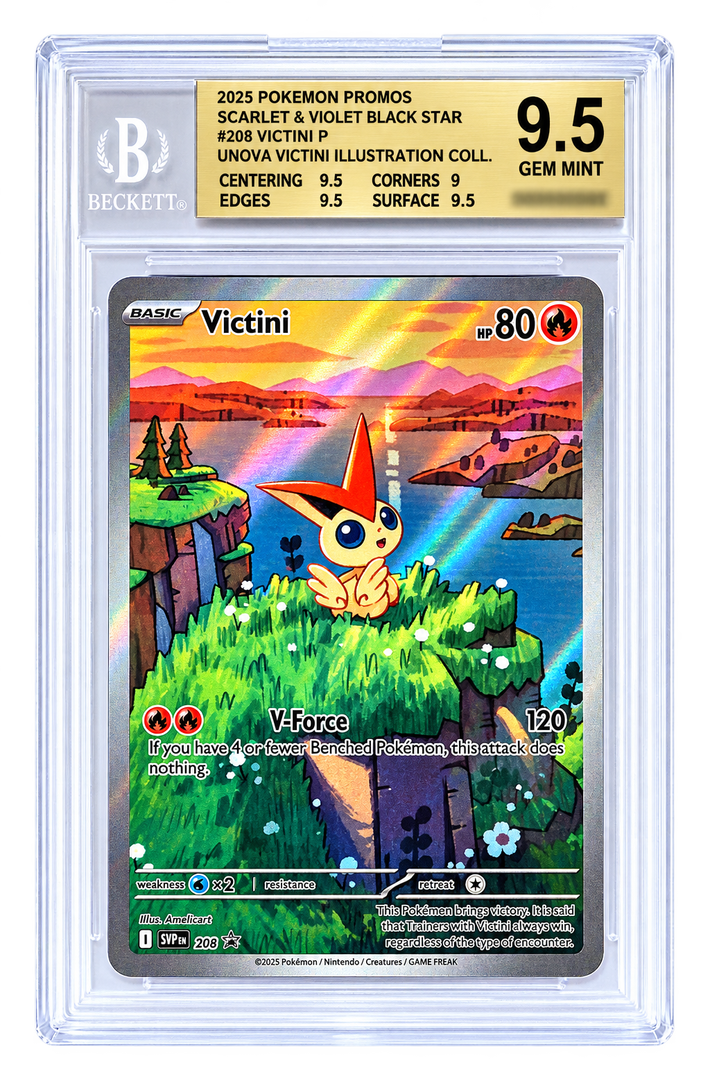 208 Victini Black Star Promo - Beckett 9.5