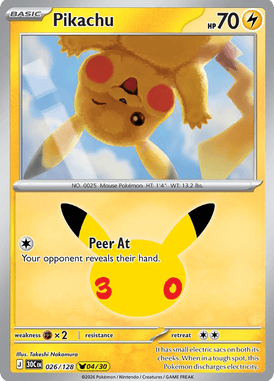 026 Pikachu - 30th Celebration