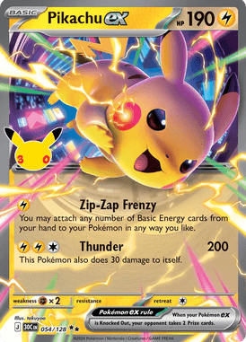 054 Pikachu ex - 30th Celebration