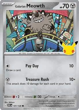 101 Galarian Meowth - 30th Celebration