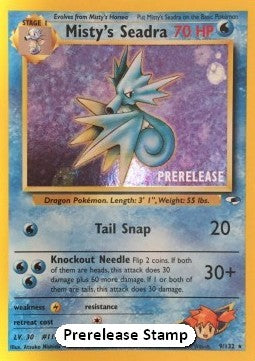 9 Misty's Seadra – Gym Heroes (Pre Release Stamped)