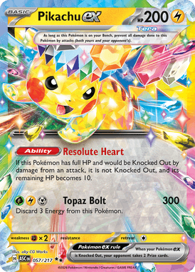 057 Pikachu ex - Ascended Hereos