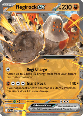 107 Regirock ex - Ascended Hereos
