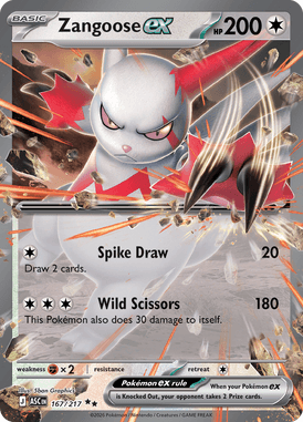 167 Zangoose ex - Ascended Hereos
