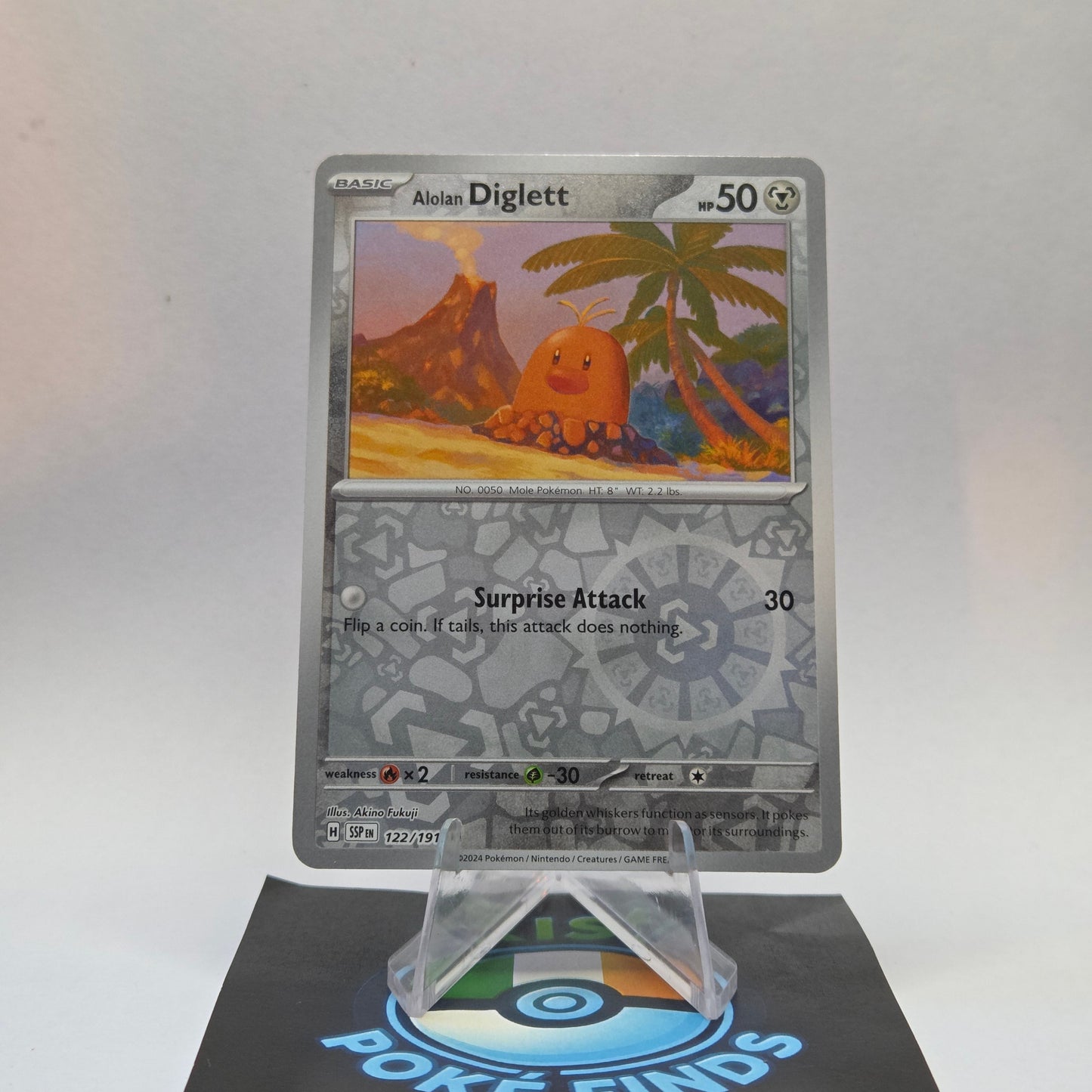 Alolan Diglett #122 - Surging Sparks Front