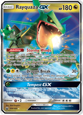 109 Rayquaza GX – Celestial Storm