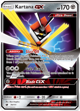 70 Kartana GX – Crimson Invasion (Played)