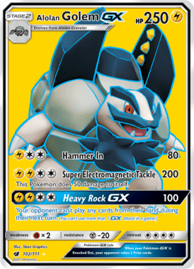 102 Alolan Golem GX – Crimson Invasion