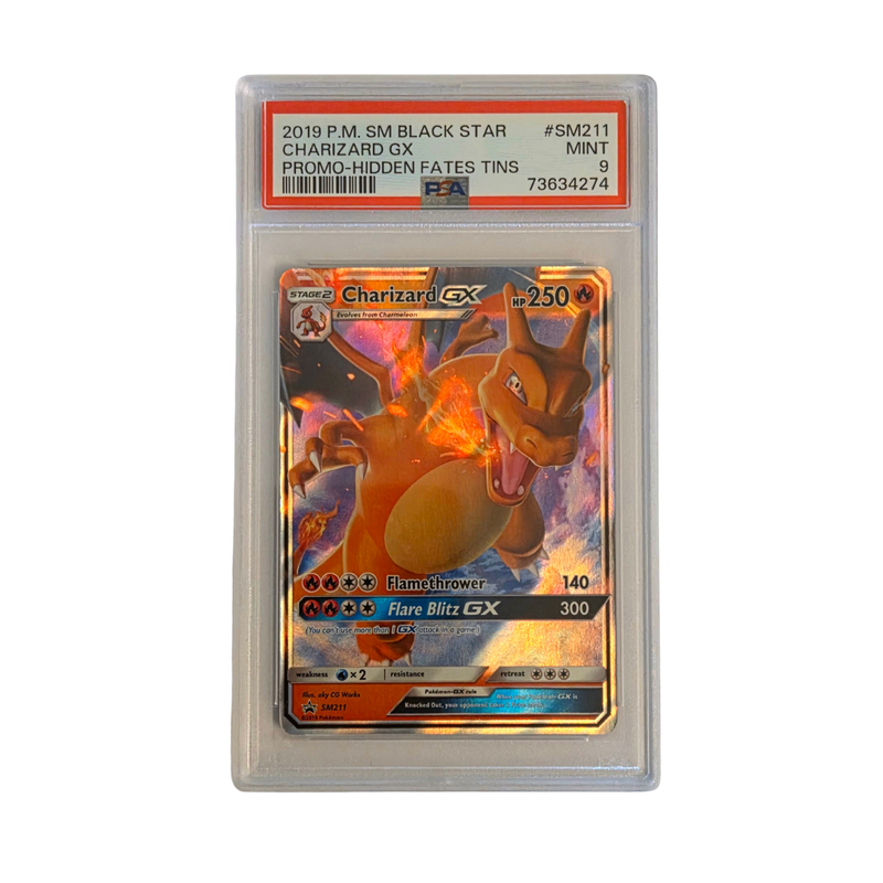 Charizard GX SM211 Black Star Promo Hidden Fates - PSA 9