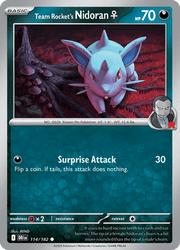 114 Team Rocket's Nidoran♀ - Destined Rivals