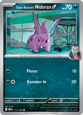 117 Team Rocket's Nidoran♂ - Destined Rivals