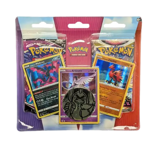 Pokemon Fusion Strike & Astral Radiance 2 Pack Blister with Evolving Skies Zapdos, Moltres & Articuno