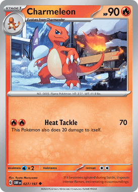 027 Charmeleon - Obsidian Flames