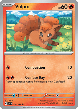 028 Vulpix - Obsidian Flames