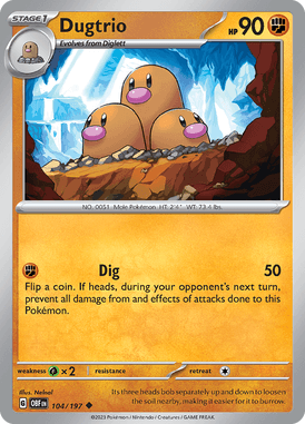 104 Dugtrio - Obsidian Flames