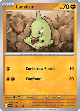 105 Larvitar - Obsidian Flames