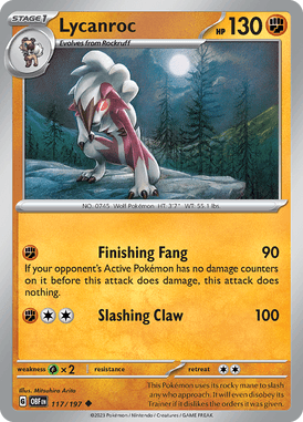 117 Lycanroc - Obsidian Flames