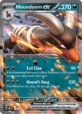 134 Houndoom ex - Obsidian Flames