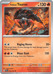 028 Paldean Tauros - Paldea Evolved