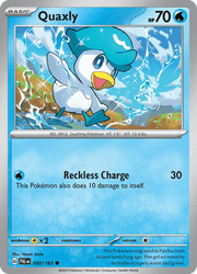 050 Quaxly - Paldea Evolved