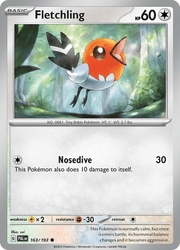 163 Fletchling - Paldea Evolved