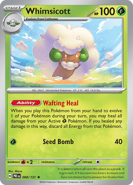008 Whimsicott - Prismatic Evolutions
