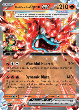 017 Hearthflame Mask Ogerpon ex - Prismatic Evolutions