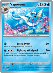022 Vaporeon - Prismatic Evolutions