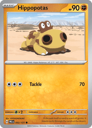 052 Hippopotas - Prismatic Evolutions